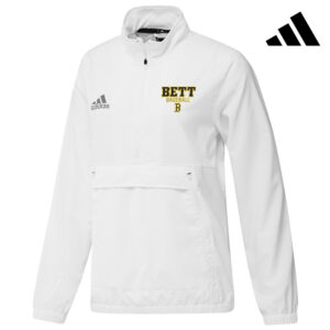 Bett Baseball Adidas Women’s STADIUM woven longsleeve 1/4 zip-white