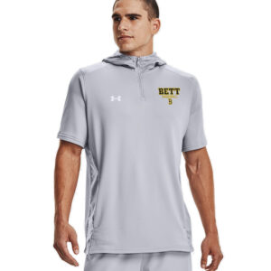 Bett Baseball Under Armour Men’s UA Command Short Sleeve Hoodie-Mod Grey