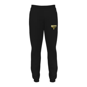 Bett Baseball Men Badger tech fleece jogger pant w/rib cuff bottom (sweatpant)-Black