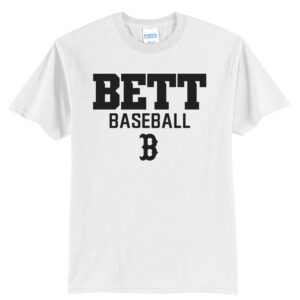 Bett Baseball Unisex Basic Short Sleeve Tee-White