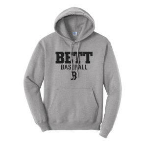 Bett Baseball Unisex Fleece Hooded Sweatshirt-Athletic Heather