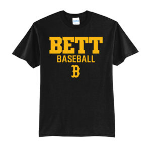 Bett Baseball Unisex Short Sleeve Tee-Black