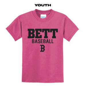 Bett Baseball Youth Short Sleeve Tee-Sangria