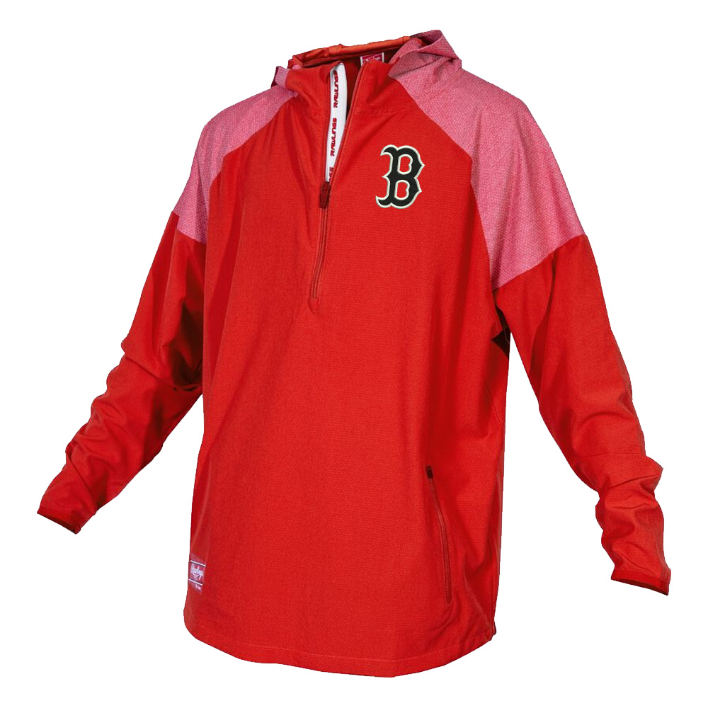 Boone Baseball Rawlings YOUTH Rawlings Colorsync Long Sleeve 1 2 zip hooded BP Jacket Scarlet