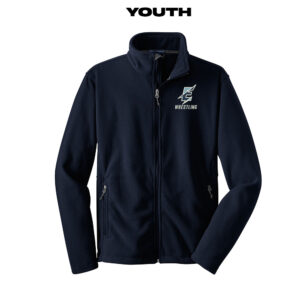 Belleville East Lancers Wrestling Port Authority Youth Value Fleece Jacket-Navy