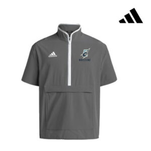 Belleville East Lancers Wrestling Adidas Coach Short Sleeve 1/2 zip woven pullver – Grey Four