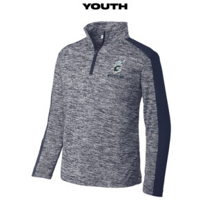 Belleville East Lancers Wrestling Sport-Tek YOUTH PosiCharge Electric Heather Colorblock 1/4 Zip-Navy Electric