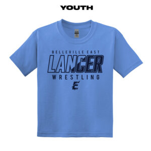 Belleville East Lancers Wrestling Youth Short Sleeve Tee-Carolina