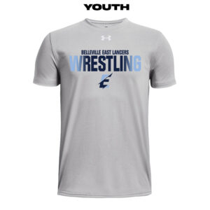 Belleville East Lancers Wrestling Under Armour short sleeve YOUTH Team Tech Tee-Mod Grey