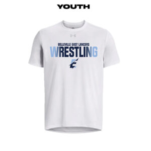 Belleville East Lancers Wrestling Under Armour short sleeve YOUTH Team Tech Tee-White