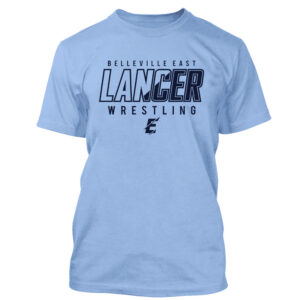 Belleville East Lancers Wrestling Unisex Short Sleeve Tee-Carolina Blue