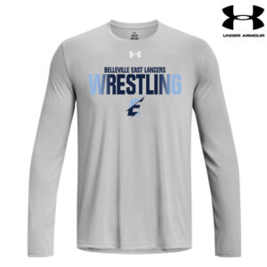 Belleville East Lancers Wrestling Under Armour Men’s Team Tech Long Sleeve-Mod Grey