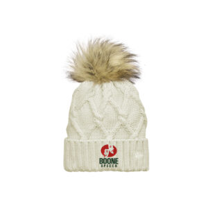 Boone Speech New Era Faux Fur Pom Beanie-Ivory