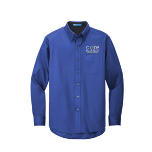 Core Plastech Employee Port Authority Long Sleeve Easy Care Shirt Men-Royal