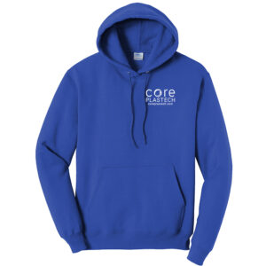 Core Plastech Employee Unisex Classic Core weight Cozy Pullover Hooded Sweatshirt-True Royal