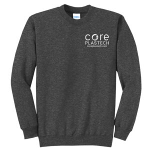 Core Plastech Employee Unisex Core Fleece Crewneck Sweatshirt-Dark Heather Grey