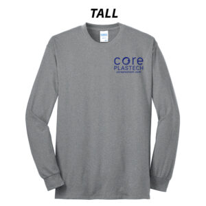 Core Plastech Employee Tall Long Sleeve Cotton Tee-Athletic Heather