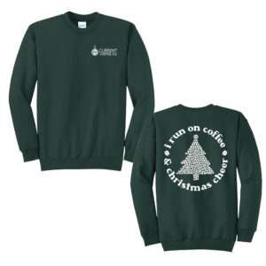 Current Christmas Unisex Fleece Crewneck Sweatshirt-Dark Green