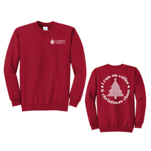 Current Christmas Unisex Fleece Crewneck Sweatshirt-Red