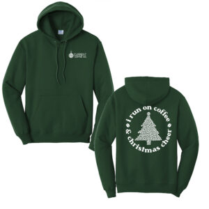 Current Christmas Unisex Fleece Hooded Sweatshirt-Dark Green