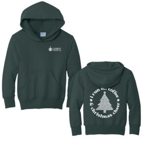 Current Christmas Youth Fleece Hooded Sweatshirt-Dark Green