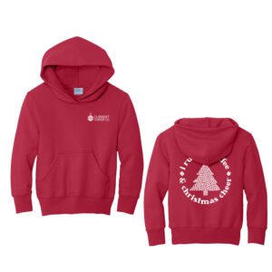 Current Christmas Youth Fleece Hooded Sweatshirt-Red