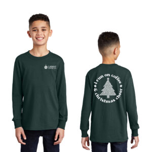 Current Christmas Youth Cotton Long Sleeve Tee-Dark Green