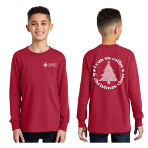 Current Christmas Youth Cotton Long Sleeve Tee-Red