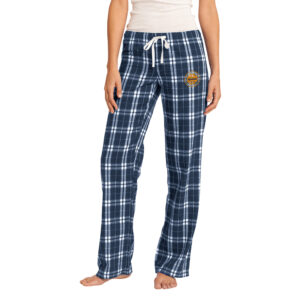 CM Boys Basketball District Women Flannel Plaid Pant-Navy