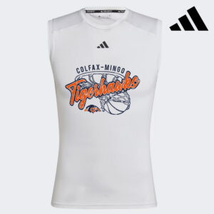 CM Boys Basketball adidas Men’s Techfit Sleeveless Tee- White