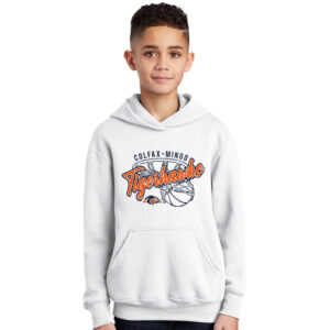 CM Boys Basketball Youth Fleece Hooded Sweasthirt-White