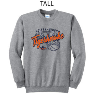 CM Boys Basketball Tall Fleece Crewneck Sweatshirt-Athletic Heather