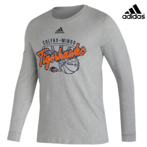 CM Boys Basketball Adidas Badge of Sport (BOS) Pre Game Long Sleeve Tee – Heather Grey