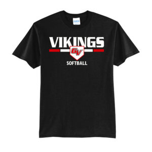 GV Vikings Softball Unisex Short Sleeve Tee-Black