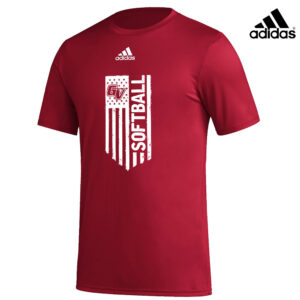 GV Vikings Softball Adidas Badge of Sport (BOS) Pre Game Tee – Power Red