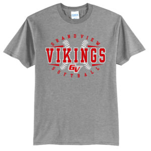 GV Vikings Softball Unisex Short Sleeve Tee-Athletic Heather