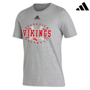 GV Vikings Softball Adidas Badge of Sport (BOS) Pre Game Tee – Heather Grey