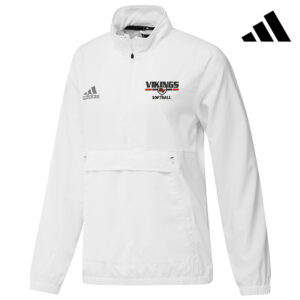 GV Vikings Softball Adidas Women’s STADIUM woven longsleeve 1/4 zip-white (XL and XXL only)