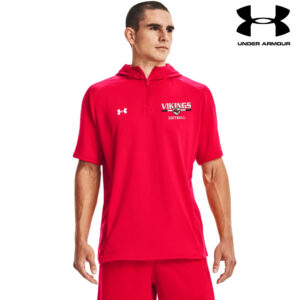 GV Vikings Softball Under Armour Men’s UA Command Short Sleeve Hoodie-Red