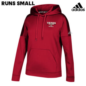 GV Vikings Softball Adidas Womens Team Issue Hooded Sweatshirt – Power Red  Melange   RUNS SMALL