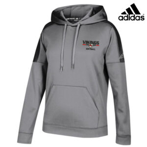 GV Vikings Softball Adidas Womens Team Issue Hooded Sweatshirt -Grey Melange RUNS SMALL