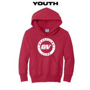 GVWC Winter Youth  Fleece Hooded Sweatshirt-Red