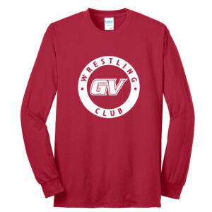 GVWC Winter Unisex Long Sleeve Cotton Tee-Red