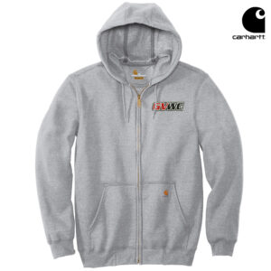 GVWC Winter Carhartt Adult Midweight Hooded Zip-Front Sweatshirt-Heather Grey