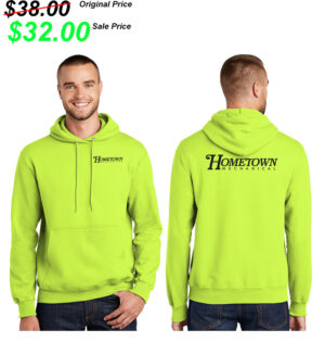 Hometown Mechanical Unisex Basic Hooded Sweatshirt-Safety Green