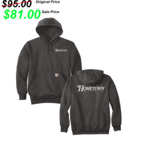 Hometown Mechanical Carhartt Rain Defender Paxton Heavyweight Hooded Sweatshirt-Carbon Heather