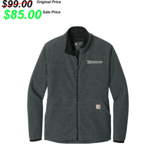 Hometown Mechanical Carhartt Women’s Textured Full-Zip Fleece Jacket-Carbon Heather