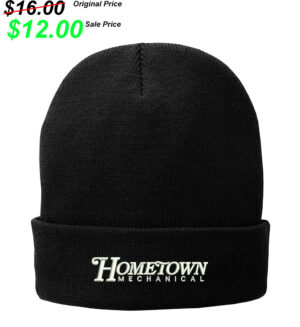 Hometown Mechanical Fleece Lined Knit stocking  Cap-Black