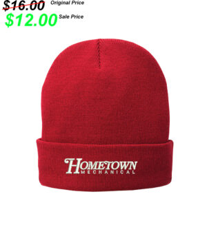 Hometown Mechanical Fleece Lined Knit stocking  Cap-Red