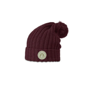 Hope City Richardson Chunk Pom Beanie w/Cuff-Burgundy